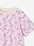 T-shirt fille cropped manches courtes beige+écru+rose poudré - vertbaudet enfant 