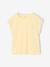 Tee-shirt fille uni fantaisie manches courtes personnalisable écru+jaune pâle+rose bonbon+vert d'eau - vertbaudet enfant 
