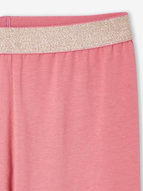 Legging fille ceinture irisée Basics gris chiné+MARINE GRISE+NOIR+vieux rose - vertbaudet enfant 