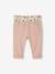 Pantalon paperbag bébé avec ceinture cappuccino+lichen+vieux rose - vertbaudet enfant 