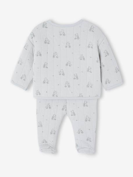 Ensemble bébé matelassé rose+vert d'eau - vertbaudet enfant 