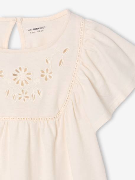 T-shirt blouse manches courtes écru - vertbaudet enfant 