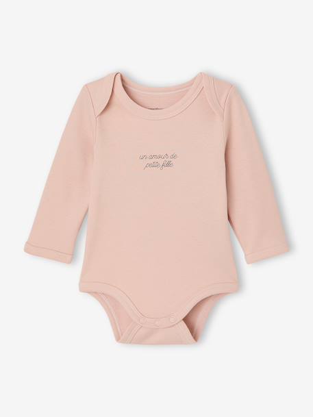 Bodies manches longues bébé fleuris vert sauge - vertbaudet enfant 