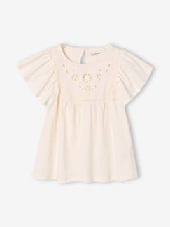 -T-shirt blouse met korte mouwen f