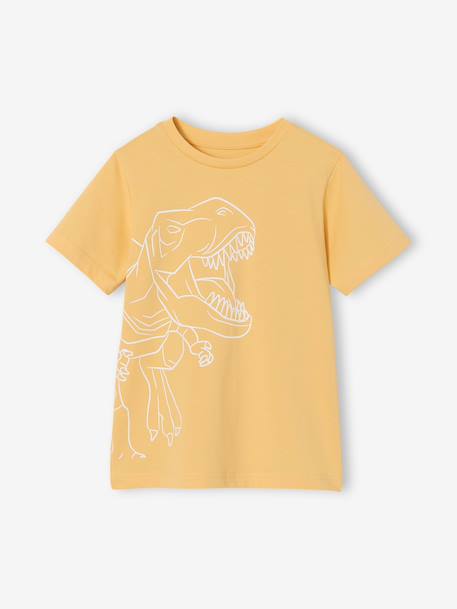 T-shirt garçon imprimé blanc chiné+bleu moyen+menthe+ocre+olive+terracotta+vert d'eau - vertbaudet enfant 