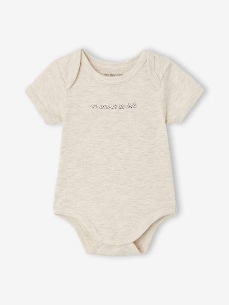 Set van 5 body's baby korte mouwen ecru - vertbaudet enfant 