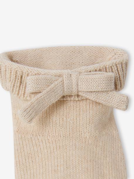 Coffret ensemble bébé fille tricot 3 pièces beige chiné - vertbaudet enfant 