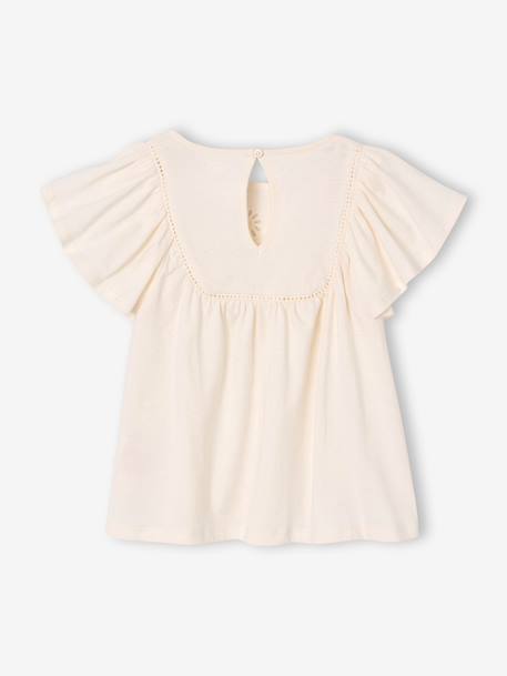 T-shirt blouse manches courtes écru - vertbaudet enfant 