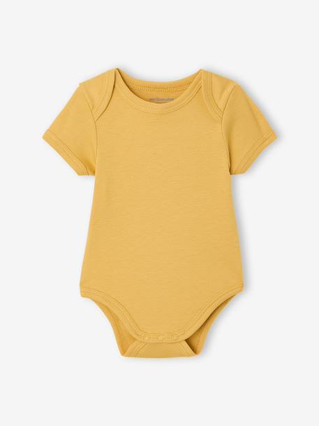Lot 5 bodies bébé manches courte écru - vertbaudet enfant 