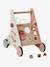 Loopwagen met remmen GREEN FOREST van FSC®-hout geel+rood - vertbaudet enfant 