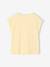 Effen Basics meisjesshirt met korte mouwen blauwgroen+ecru+lichtgeel+snoepjesroze - vertbaudet enfant 