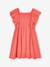 Robe fille manches papillon corail+écru - vertbaudet enfant 