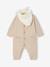 Coffret bébé combinaison tricot et bandana beige chiné - vertbaudet enfant 