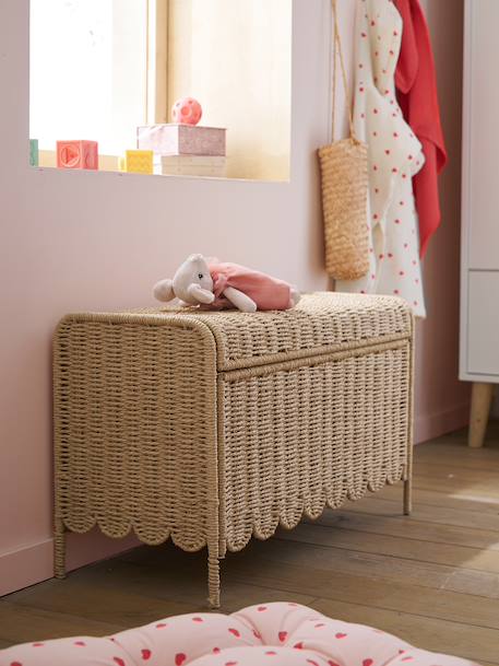 Coffre de rangement Feston pliable beige - vertbaudet enfant 