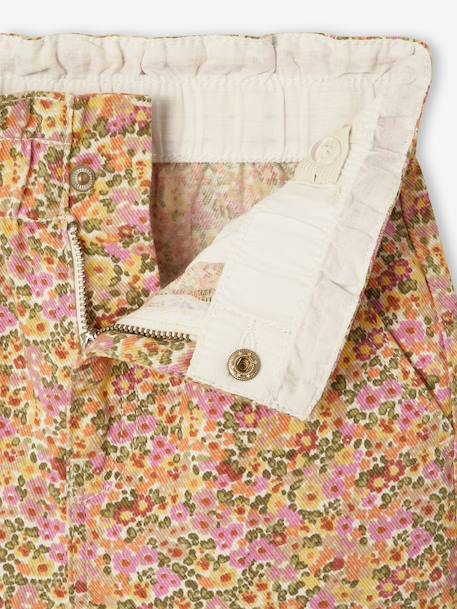 Pantalon fille large imprimé beige+multicolore+vanille - vertbaudet enfant 