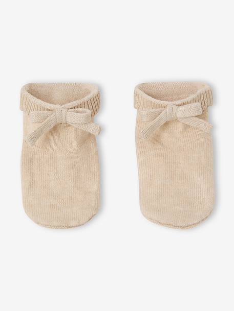 Babyset babymeisje tricot 3-delig gemêleerd beige - vertbaudet enfant 