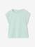 Effen Basics meisjesshirt met korte mouwen blauwgroen+ecru+marineblauw+snoepjesroze - vertbaudet enfant 