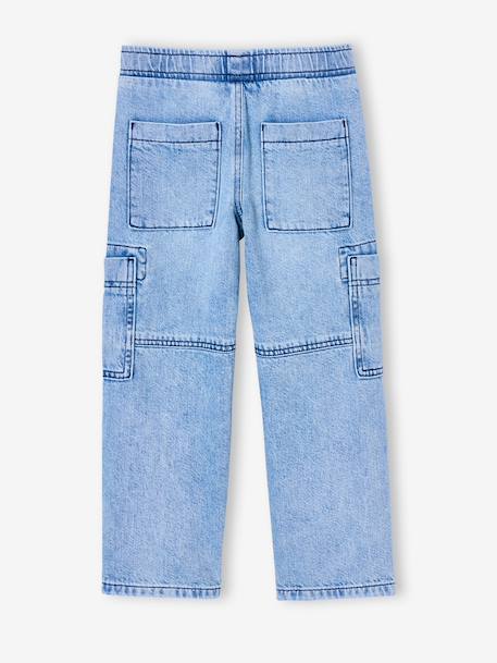 Pantalon battle garçon en denim double stone - vertbaudet enfant 
