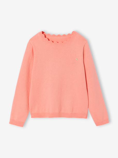 Meisjestrui BASICS personaliseerbaar framboos+gemêleerd beige+groengrijs+mandarijn+marineblauw - vertbaudet enfant 