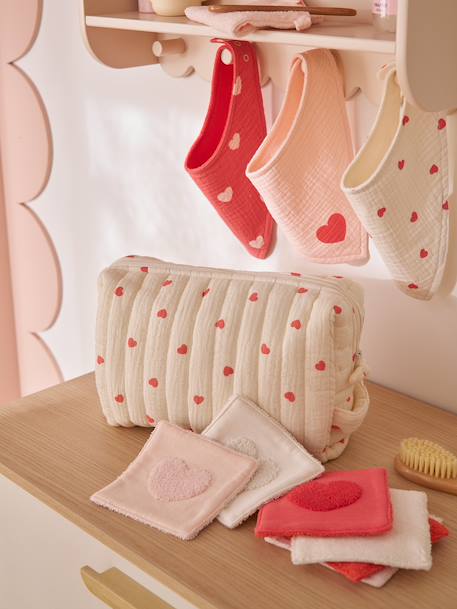 Etui Mama katoenen gaas beige, bedrukt+ecru+hazelnoot+wit - vertbaudet enfant 