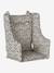 Coussin de chaise haute beige imprimé+carreaux vert+écru+ivoire Panda+moutarde - vertbaudet enfant 