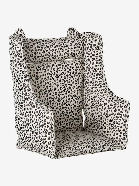Kussen voor kinderstoel VERTBAUDET beige, bedrukt+ecru+groen, geruit+ivoor Panda+mosterdgeel - vertbaudet enfant 