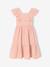 Robe fille mi-longue gaze de coton rose pâle - vertbaudet enfant 