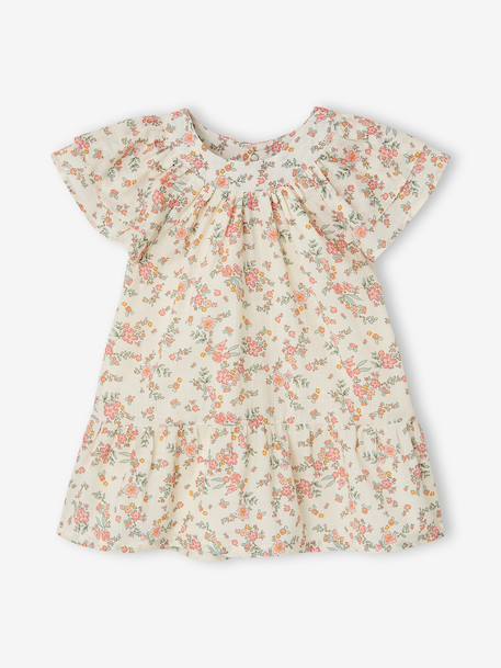 Babyset met jurk slip en haarband ecru - vertbaudet enfant 
