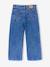 Jean large fille brodé bleu foncé+bleu jean+bleu moyen+denim bleached - vertbaudet enfant 