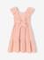 Robe fille mi-longue gaze de coton rose pâle - vertbaudet enfant 