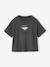 T-shirt fille imprimé manches courtes anthracite+beige+jaune pâle+sable - vertbaudet enfant 