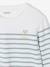 Tee-shirt marinière fille manches longues prune+rayé bleu+vert sauge - vertbaudet enfant 