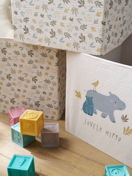 Lot 3 bacs de rangement BAYOU beige - vertbaudet enfant 