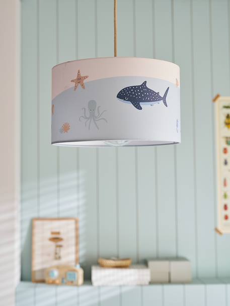 Abat-jour animaux marins bleu imprimé - vertbaudet enfant 
