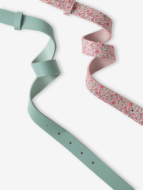Lot de 2 ceintures fille vert d'eau - vertbaudet enfant 