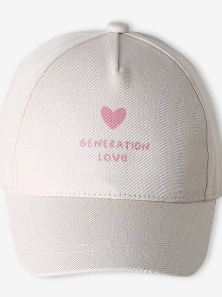 Casquette bébé fille 'Génération love' écru - vertbaudet enfant 