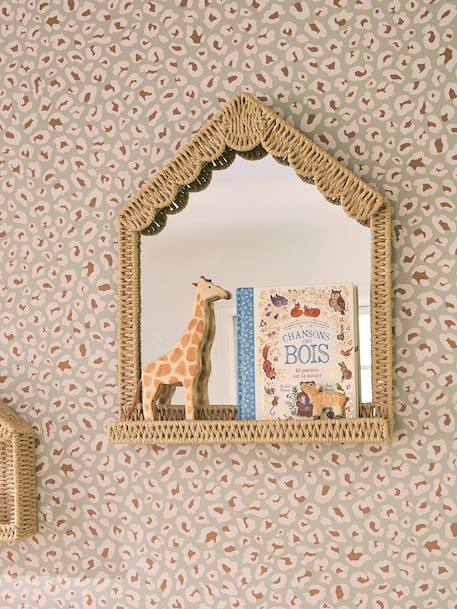 Miroir maison en corde de papier beige - vertbaudet enfant 