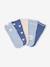 Lot de 5 paires de chaussettes « ourson » bébé bleu chambray+écru - vertbaudet enfant 