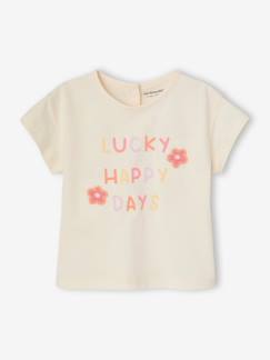 -T-shirt bébé fille détails en crochet