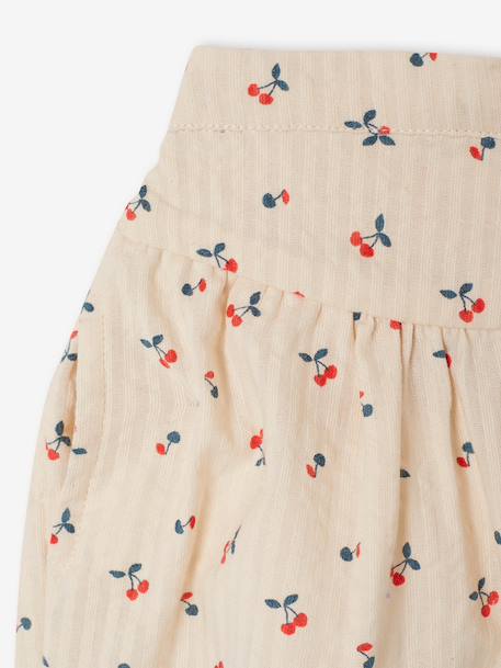 Babyset met top en wijde broek voor baby ecru - vertbaudet enfant 