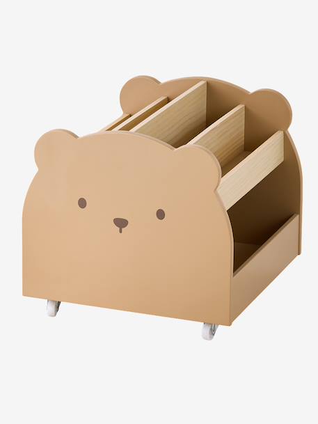 Bibliothèque enfant à roulettes OURSON moka - vertbaudet enfant 