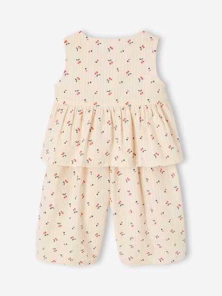 Ensemble top pantalon large bébé écru - vertbaudet enfant 