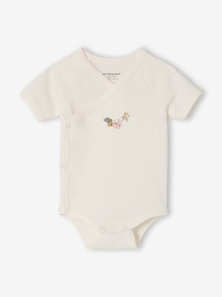 Lot 5 bodies manches courtes fleuris rose - vertbaudet enfant 