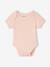 Lot 3 bodies bébé manches courtes rose pâle - vertbaudet enfant 