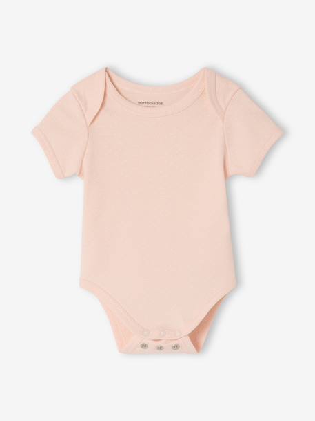 Set van 3 body's baby korte mouwen lichtroze - vertbaudet enfant 
