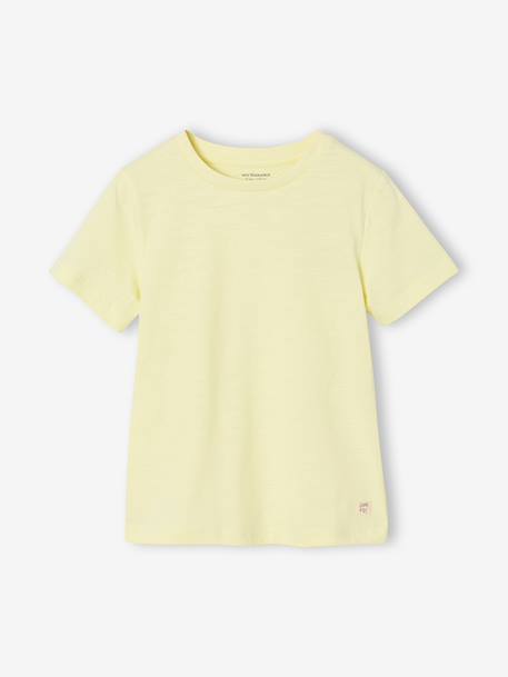 T-shirt garçon personnalisable manches courtes aubergine+blanc+BLEU+jaune pâle+rouge+sauge - vertbaudet enfant 