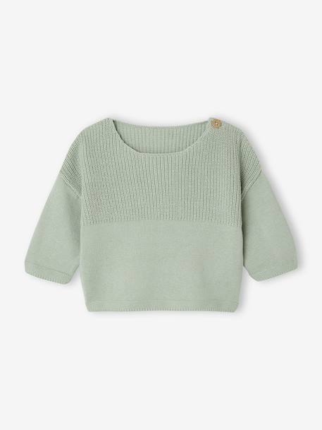 Ensemble bébé garçon tricot 3 pièces vert sauge - vertbaudet enfant 