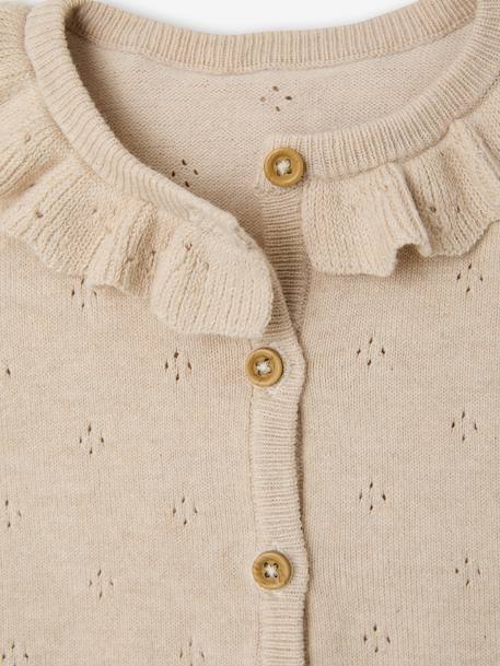 Babyset babymeisje tricot 3-delig gemêleerd beige - vertbaudet enfant 