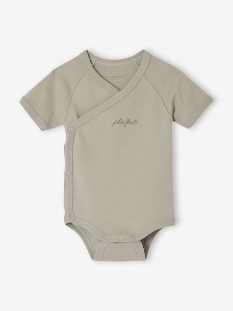 Lot 5 bodies manches courtes fleuris rose - vertbaudet enfant 