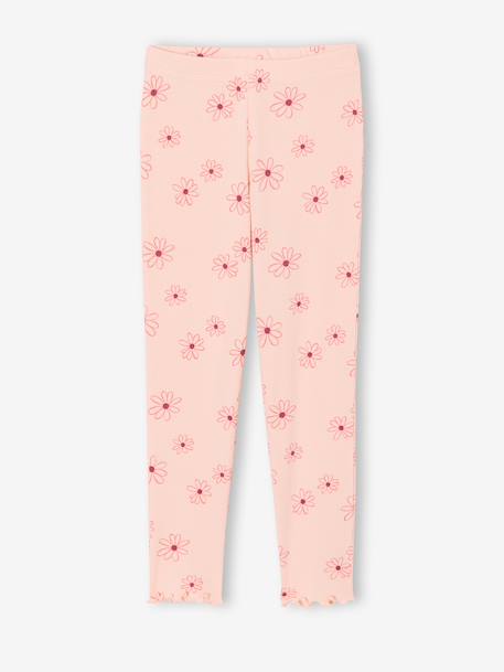 Bloemen pyjama voor meisjes lichtroze - vertbaudet enfant 